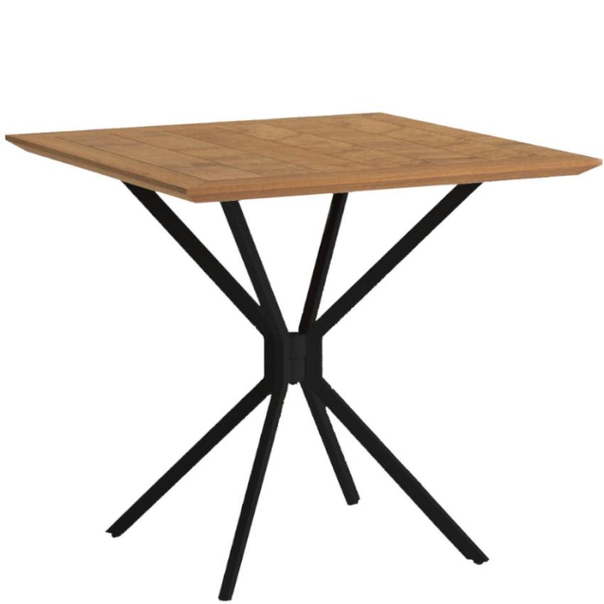 TRAVERSE -Стол для бистро / складной столик 80 × 80см, цвет рамы на выбор, столешница из тикового дерева
 от  royal botania