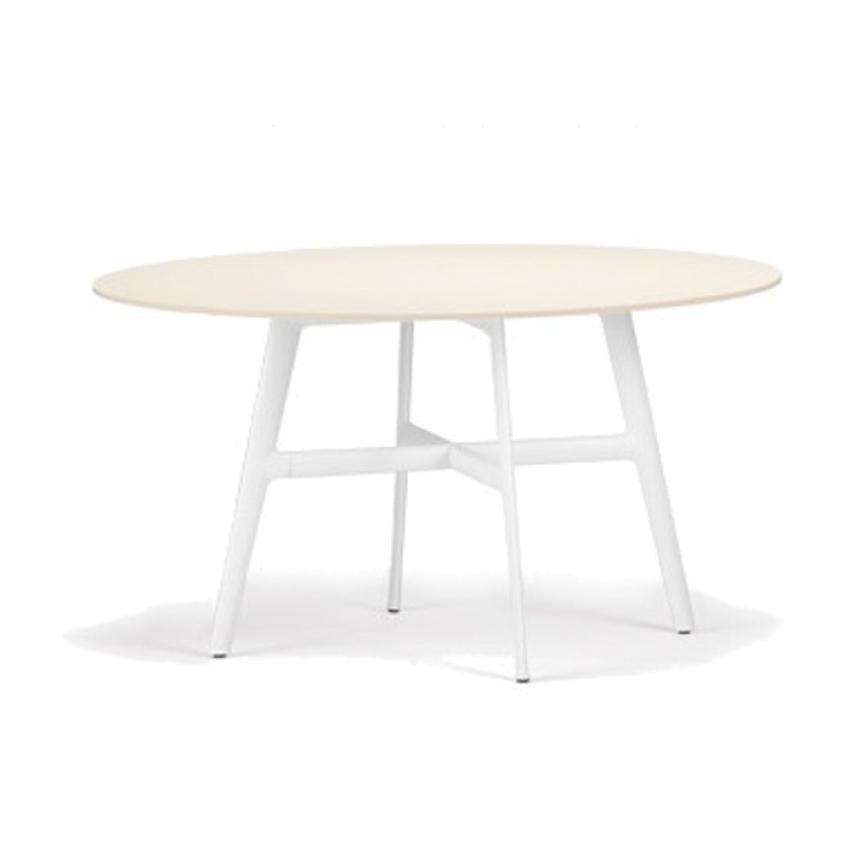 SEAX -Садовый стол / обеденный стол Ø140см, рама белый, тарелка из минерального композита белого цвета
 от  dedon