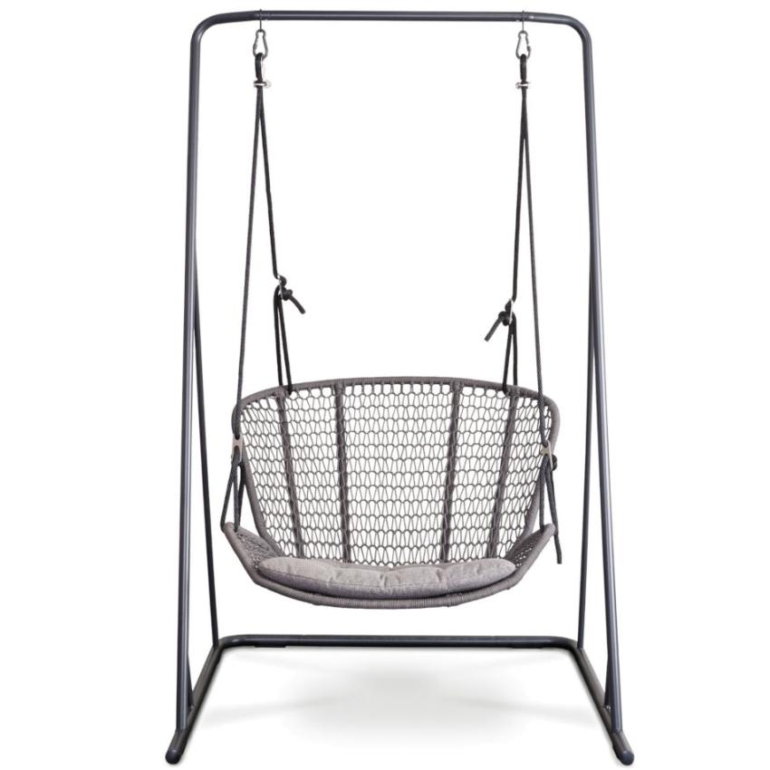 WING LIGHT -Кресло-качалка / подвесное кресло с подставкой антрацитового или светло-серого цвета
 от  fischer möbel