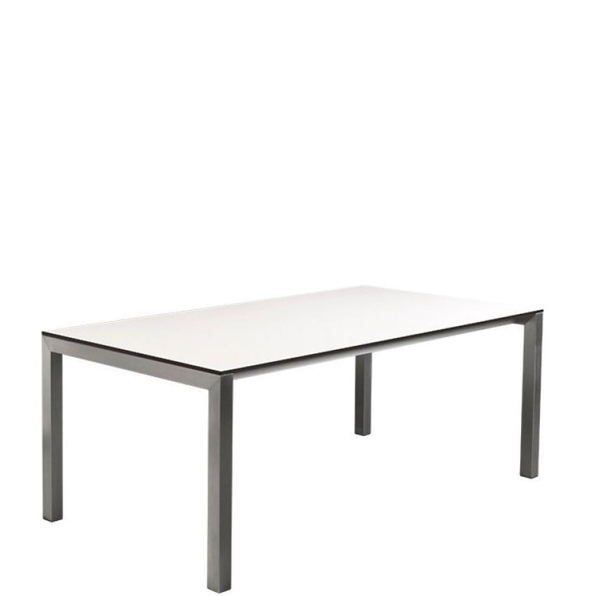 NOXO -Садовый стол / обеденный стол ШИРИНА 100 см, рама из нержавеющей стали, ножки 60x60 мм, различная ДЛИНА, выбираемая керамическая тарелка
 от  pavilla