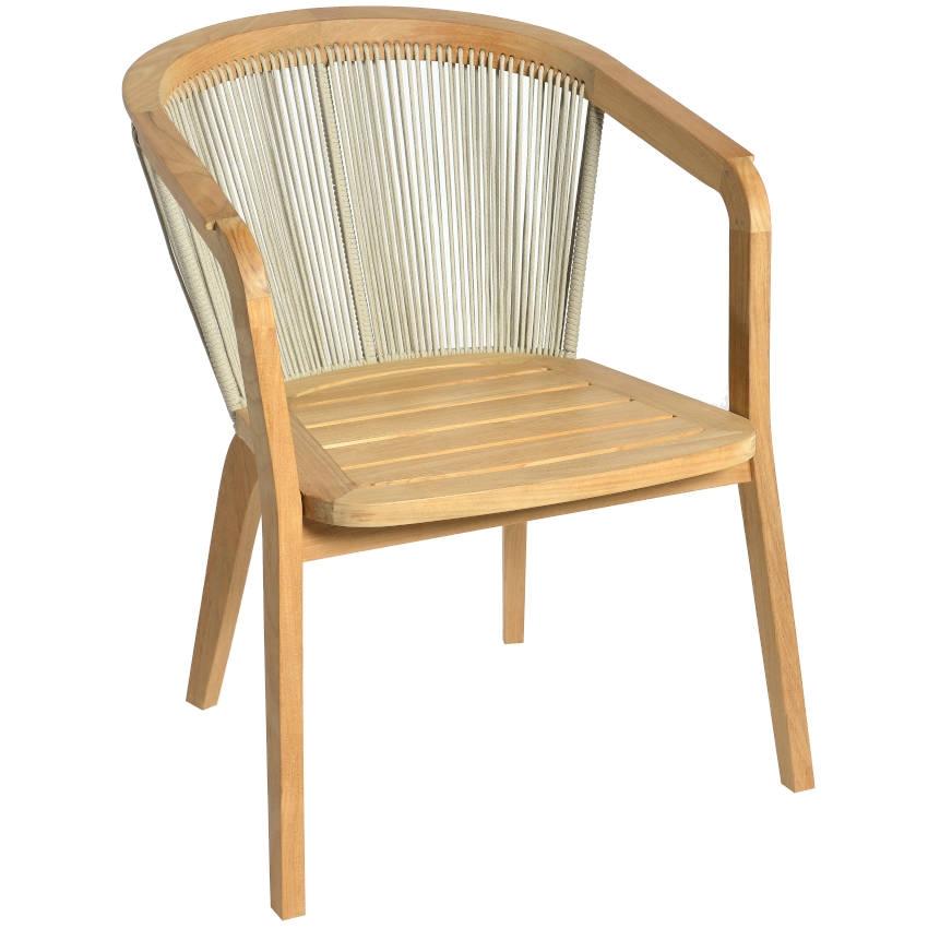 CHEPRI -Садовый стул с подлокотниками тиковая веревка натуральный
 от  borek