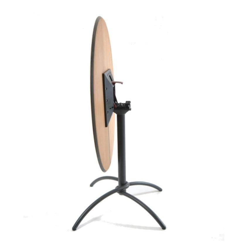 TAKU -Стол / стол для бистро Ø70 рама из нержавеющей стали, окрашенная в антрацитовый цвет, различные поверхности стола
 от  fischer 