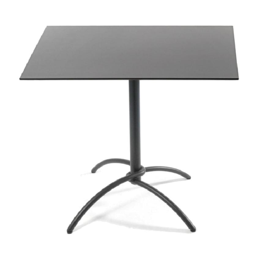 TAKU -Стол / столик для бистро Рамка 90x90 нержавеющая сталь, окрашенная в антрацитовый цвет, различные поверхности стола
 от  fischer 