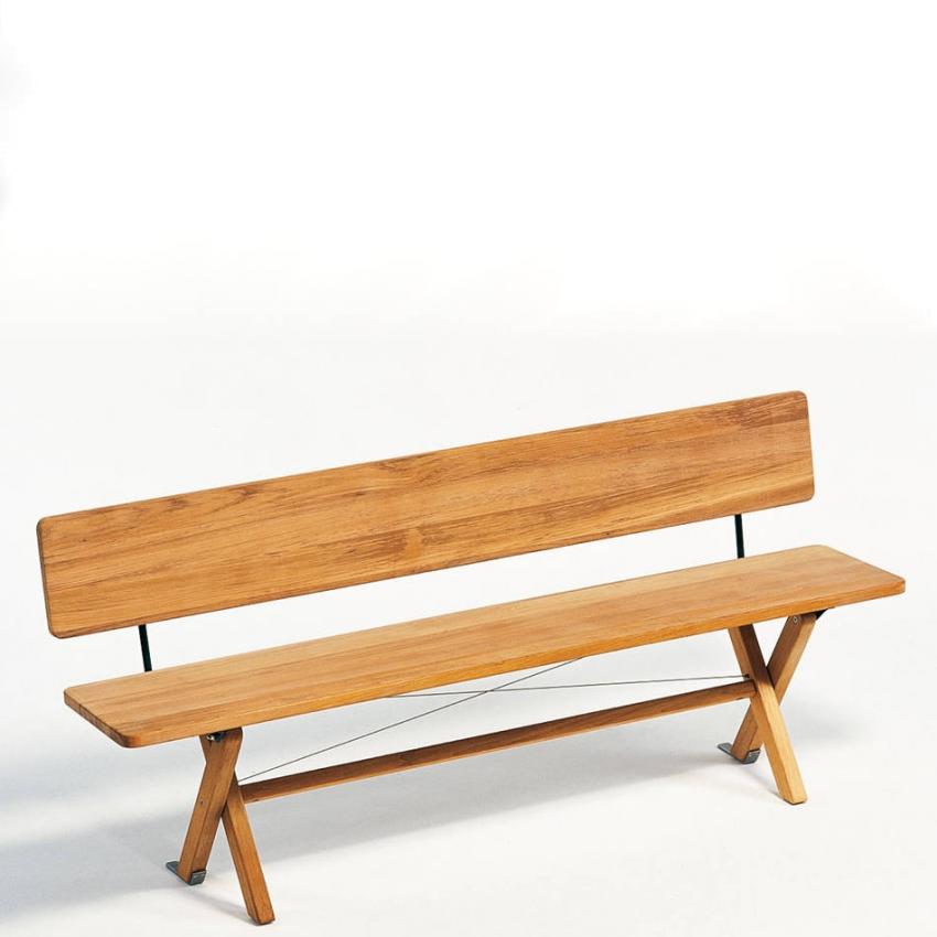 CROSS -Садовая скамейка / складная скамья 180 см со спинкой из тикового дерева
 от  weishäupl