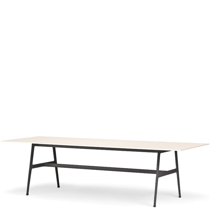 SEAX -Садовый стол / обеденный стол 100 × 280см рама черный, тарелка минеральный композит белый
 от  dedon