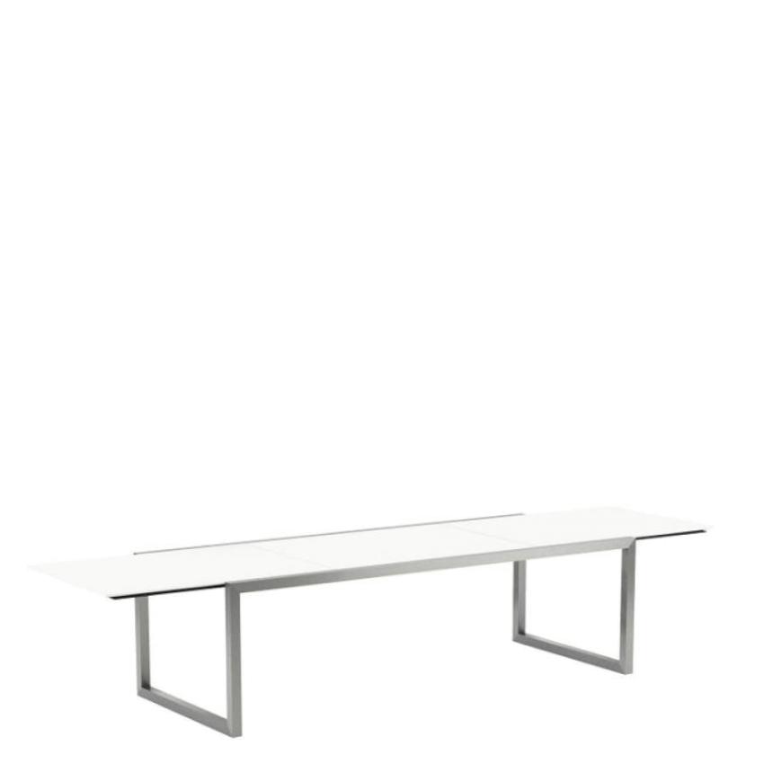 NINIX -Садовый раздвижной стол 240-360 × 100 керамика белая нержавеющая сталь
 от  royal botania