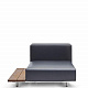 WALRUS -Модуль для отдыха OUTDOOR со встроенным боковым столиком, ширина сиденья 80 см, 3 цвета покрытия на выбор
 от  extremis