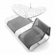 TANDEM -Кресло для гостиной СЛЕВА Поверхность Corian, различные цвета покрытия и каркаса
 от  ego paris