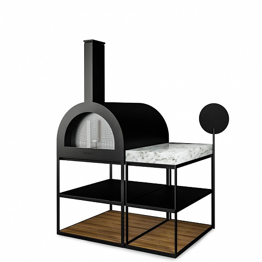 Sideboard zu Outdoor BBQ Wood Oven -Рама из нержавеющей стали антрацит с мраморной столешницей
 от  röshults