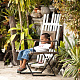 SEAX -Садовое кресло / раскладное кресло черное с деревянным декором, обтянутым Sail Dove
 от  dedon
