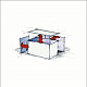 CUBIC -Подушка сундук / ящик для хранения 195x90x105см, две структуры поверхности
 от  div.farben