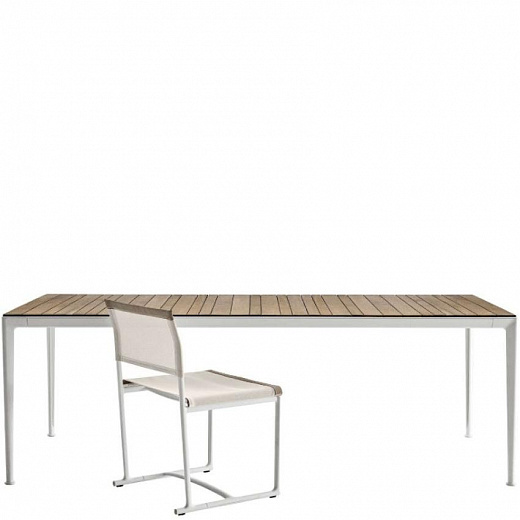 MIRTO -Садовый стол / обеденный стол 100 × 250см алюминий и Ироко различных цветов
 от  b&b italia