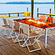 SEAX -Садовый стул / складной стул белый с деревянным декоративным покрытием Sail Petrol Light
 от  dedon