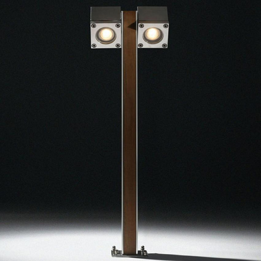 Q-BIC -2 точечный светильник / уличный светильник 60 см / столбик / наружный светильник нержавеющая сталь EP
 от  royal botania