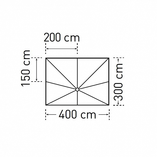 SCHATTELLO Sonnenschirm EXZENTRISCH -300 × 400 см, 8 частей, 12 м²
 от  may schirmsysteme