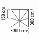 SCHATTELLO Sonnenschirm EXZENTRISCH 300×300cm -8 частей, 9,0 кв.м.
 от  may schirmsysteme