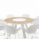 PANTAGRUEL tisch -Садовый стол / обеденный стол Ø146 рама доступна в горячем цинковании, белом, земляно-коричневом или черном цвете.
 от  extremis