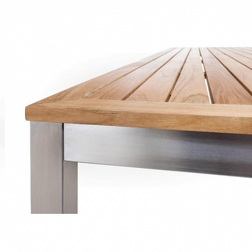 NOXO -Садовый стол / обеденный стол WIDTH 100cm рама из нержавеющей стали 45x45mm различная ДЛИНА выбираемая столешница из тика
 от  pavilla
