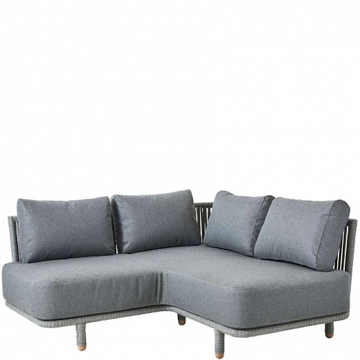 MOMENTS -Модуль для отдыха 2-местный подлокотник дивана ПРАВЫЙ с комплектом подушек AirTouch® серый
 от  cane-line