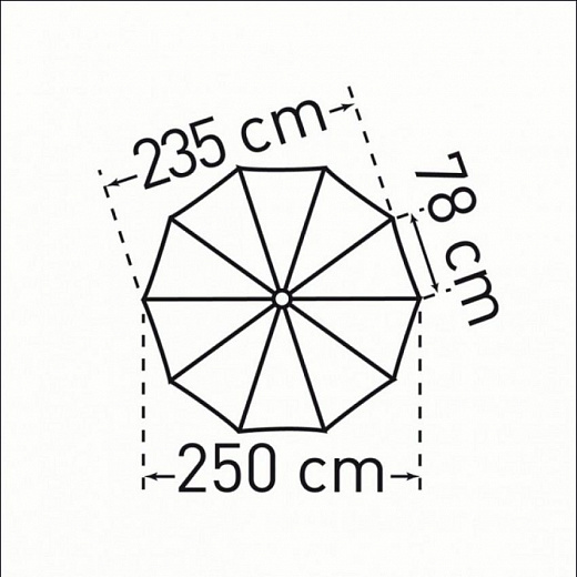 DACAPO -Консольный зонт / консольный зонт Ø250см
 от  may schirmsysteme