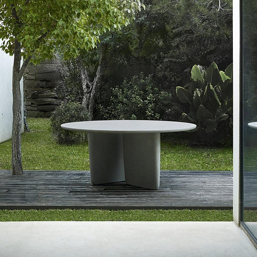 TOBI-ISHI OUTDOOR -Садовый стол Ø162см цемент антрацитовый
 от  b&b italia