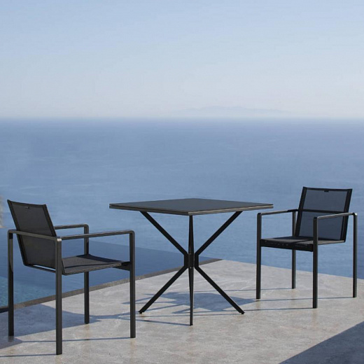 TRAVERSE -Стол для бистро / складной столик 80 × 80см, цвет рамы и керамическая тарелка на выбор
 от  royal botania