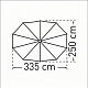 DACAPO -Консольный зонт / консольный зонт овальный 250 × 335см
 от  may schirmsysteme