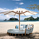 LOTUS -Каркас кушетки / солнечного острова из тикового дерева, включая подушки и подушки для спины от  royal botania