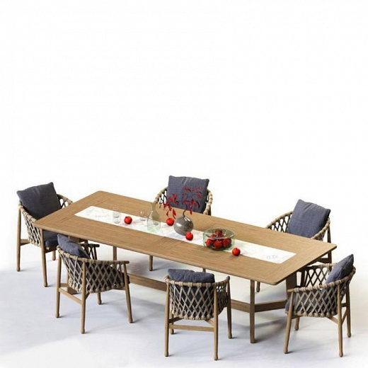 GINESTRA -Садовый стол / обеденный стол 280 × 110 тик / керамогранит
 от  b&b italia