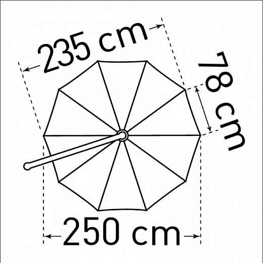 MEZZO -Консольный зонт / консольный зонт Ø250см
 от  may schirmsysteme