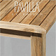 NOXO -Раздвижной садовый столик 160-260см рама из тика Столешница из тика 2x50см раздвижные створки
 от  pavilla