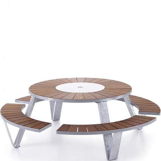 PANTAGRUEL picnic -Комбинация садового стола и скамейки, стальной каркас, горячее цинкование
 от  extremis