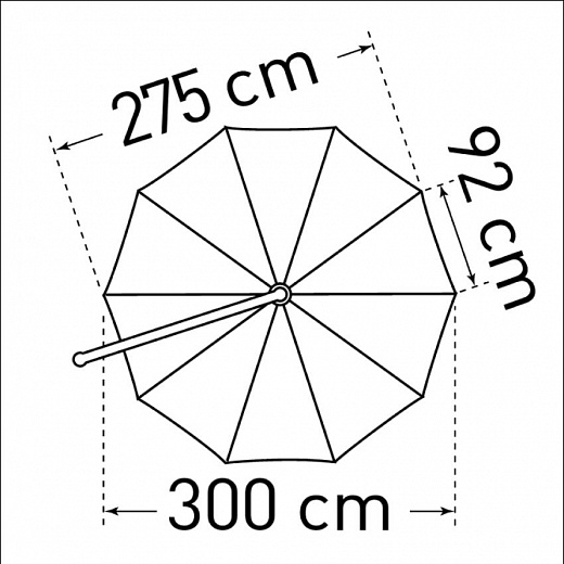 MEZZO -Зонт от солнца / консольный зонт Ø300см
 от  may schirmsysteme